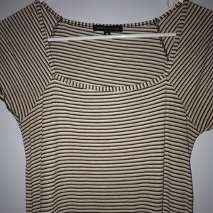 Kendall and Kylie Black and Yellow Striped Dress